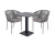 "Каффе" обеденная группа на 2 персоны, цвет "серый гранит" "Каффе" обеденная группа на 2 персоны, цвет "серый гранит"