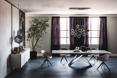 ОБЕДЕННАЯ ЗОНА CATTELAN ITALIA СТОЛ PREMIER KERAMIK DRIVE И КОМПЛЕКТ ИЗ 6 СТУЛЬЕВ CHRIS ML